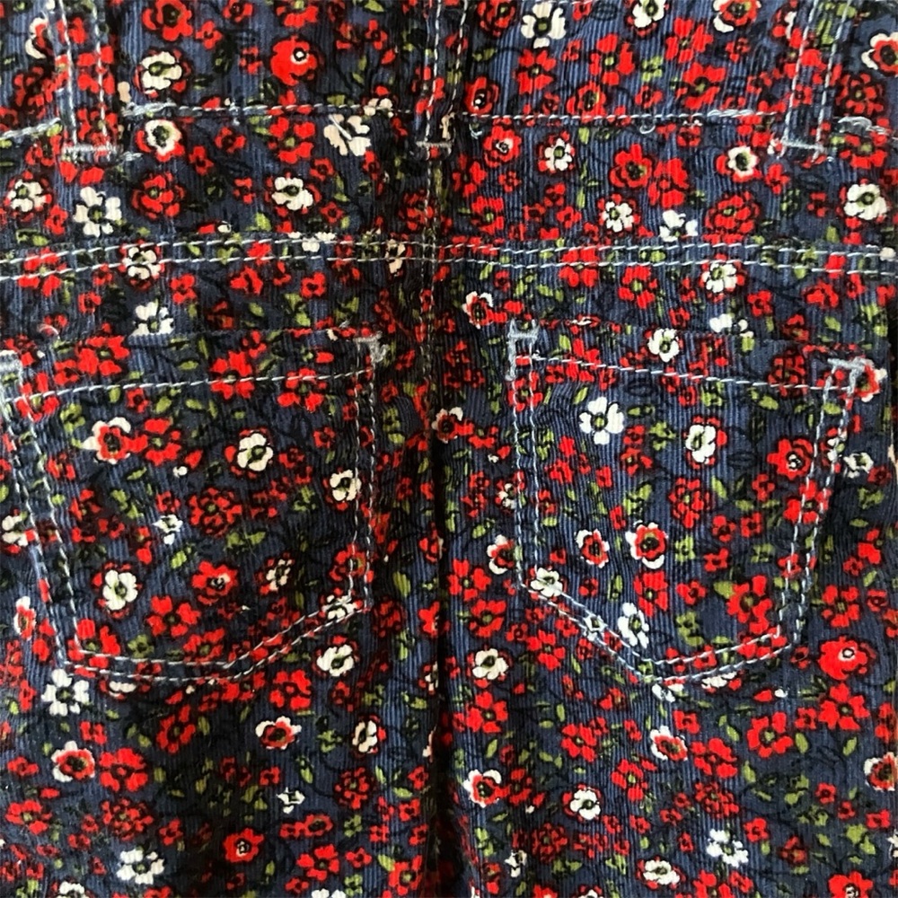 OSHKOSH B’GOSH Vestbak Girls 3 Months Floral Corduroy Overalls Country Cottage - Picture 8 of 9